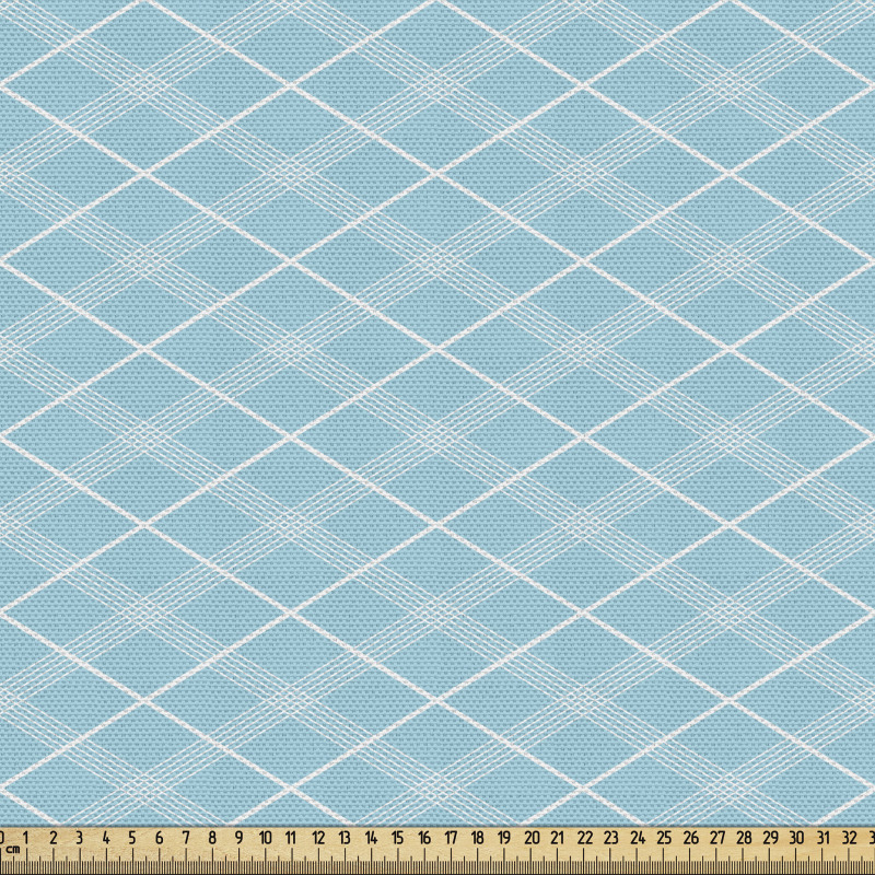 Geometrik Parça Kumaş Modern Çapraz Çizgili Sade Baklava Deseni