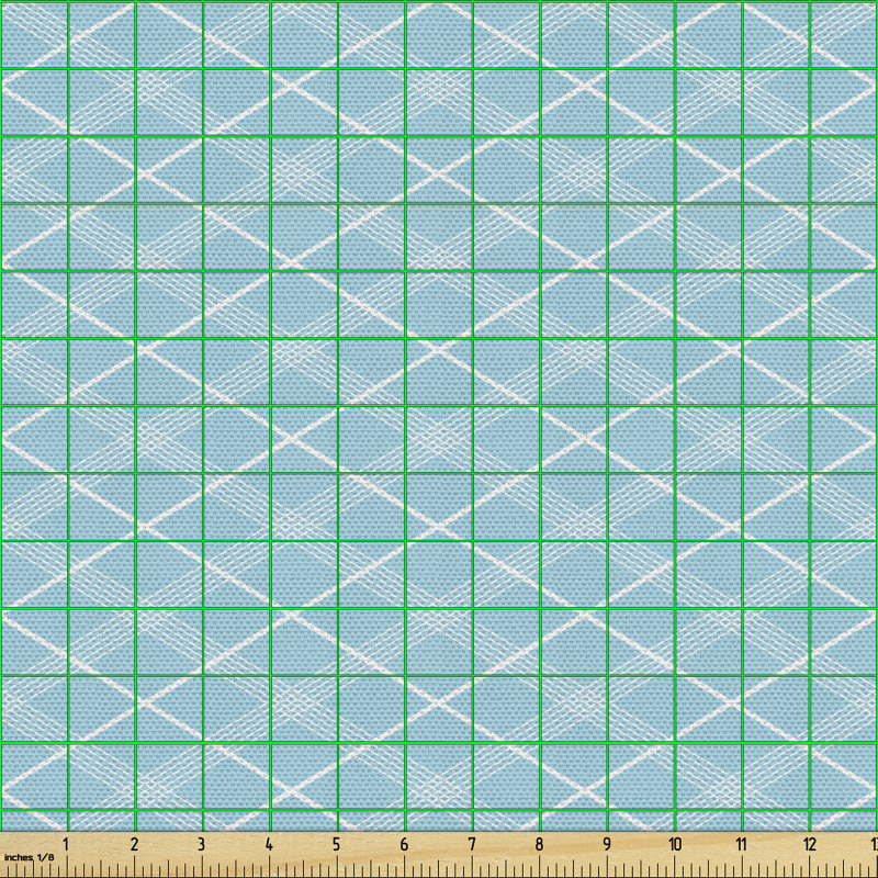 Geometrik Parça Kumaş Modern Çapraz Çizgili Sade Baklava Deseni