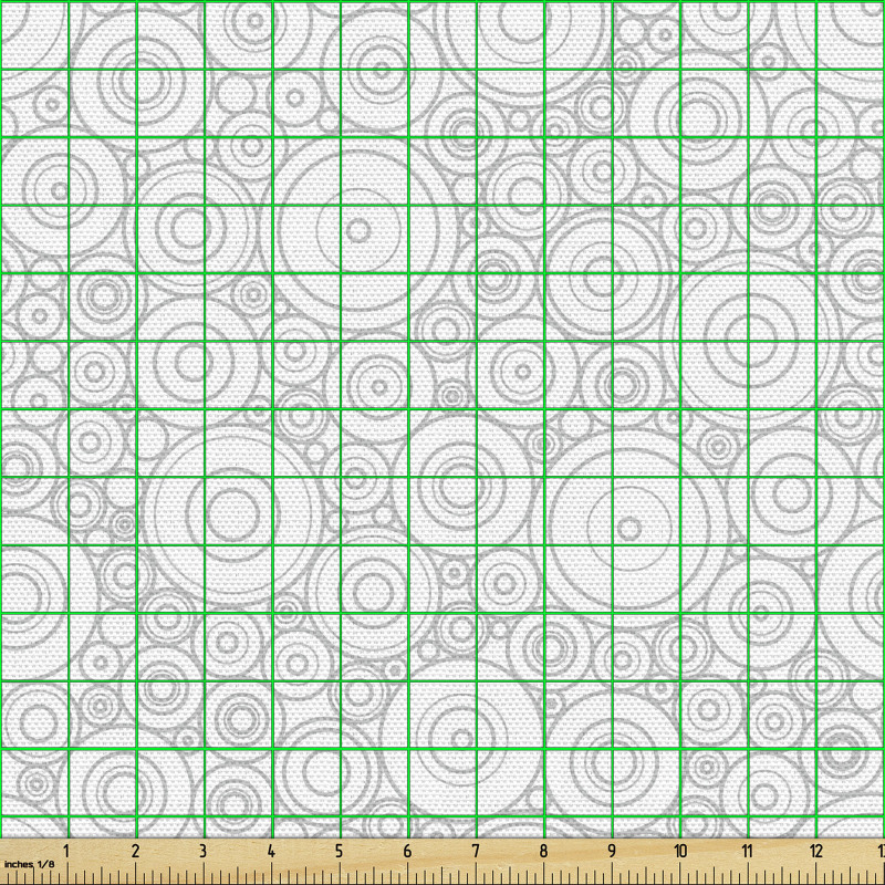 Geometrik Parça Kumaş Farklı Boyutlardan Oluşan Daireli Desen