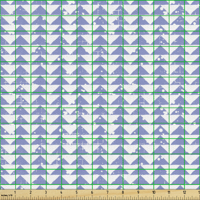 Geometrik Parça Kumaş Eskitme Boyası Çıkmış Tarzda Üçgenler