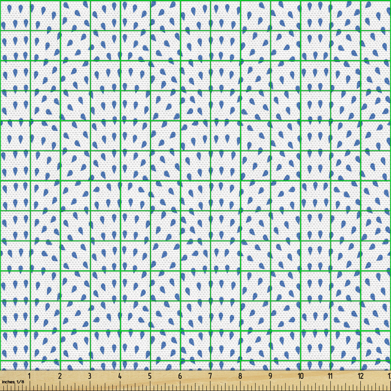 Modern Parça Kumaş Yağmur Damlaları ile Yuvarlak Desenleri