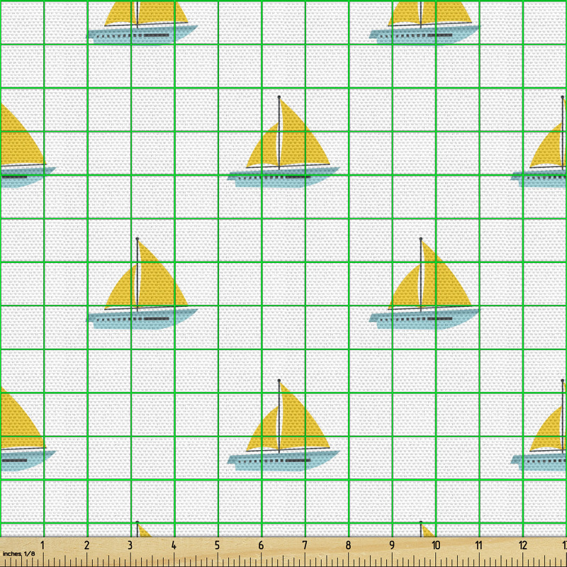 Yelkenli Parça Kumaş Denizin Üstünde Giden Aracın Tekrarlı