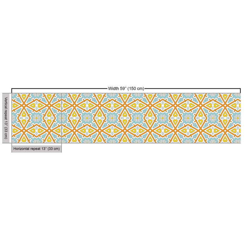 Etnik Parça Kumaş Oryantal Deseni ile Tekrarlı Sade Motifler