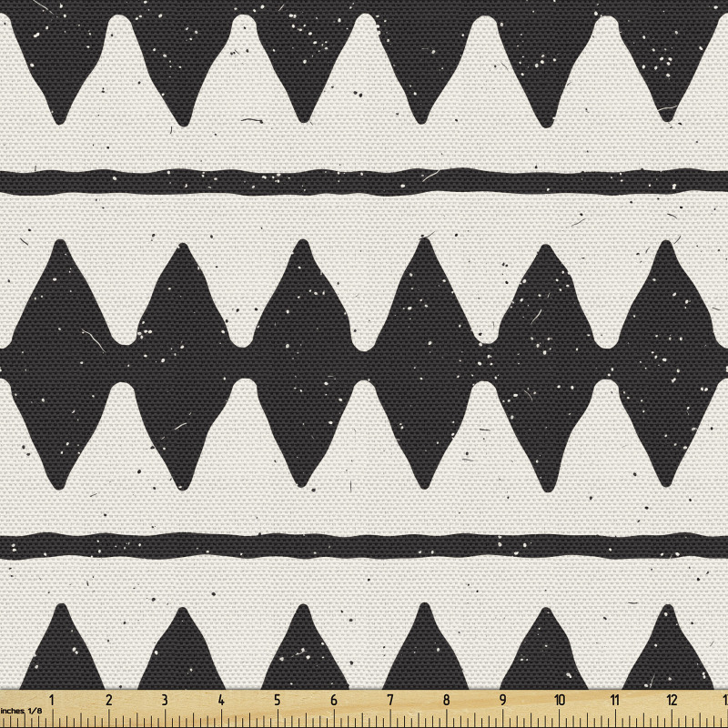 Geometrik Parça Kumaş Etnik Havası Olan Soyut Çizim Şekiller