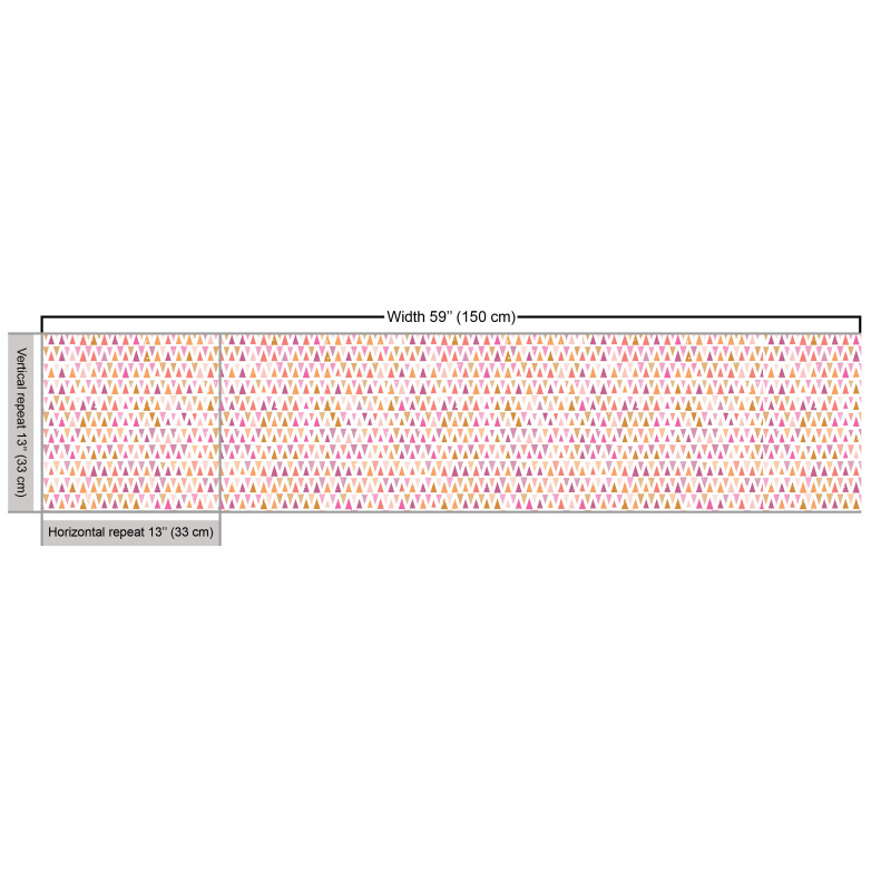 Geometrik Parça Kumaş Rengarenk Üçgen Şekiller Tekrarlı Modeli