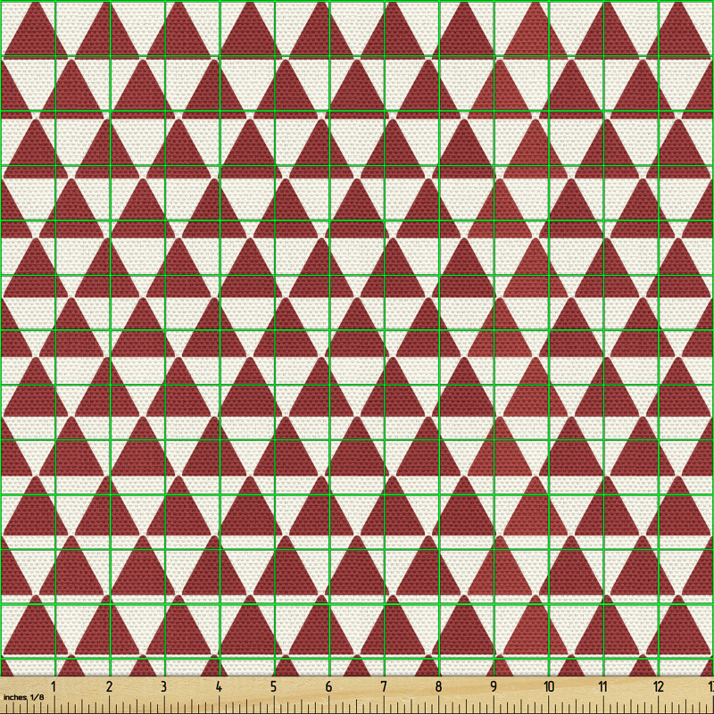 Geometrik Parça Kumaş Aralıksız Üçgen Şekilleri Bir Arada Model