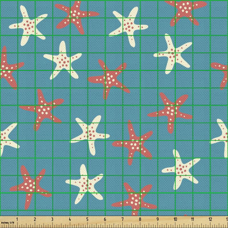 Deniz Yıldızı Parça Kumaş Okyanusun Dibinde Yaşayan Köşeli