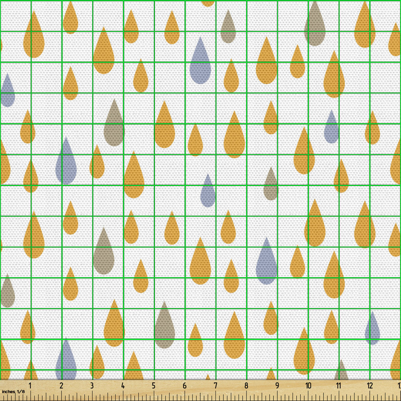 Yağmur Parça Kumaş Sade Tekrarlı Renkli Su Parçacıkları Deseni