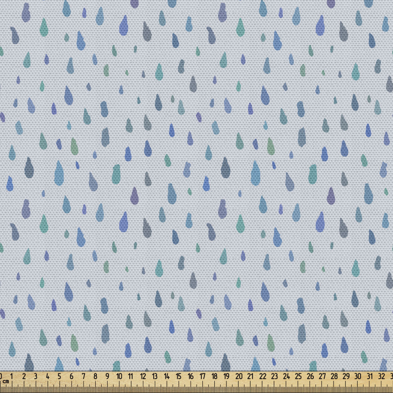 Yağmur Parça Kumaş Minimal Su Parçacıklarından Tekrarlı Desen