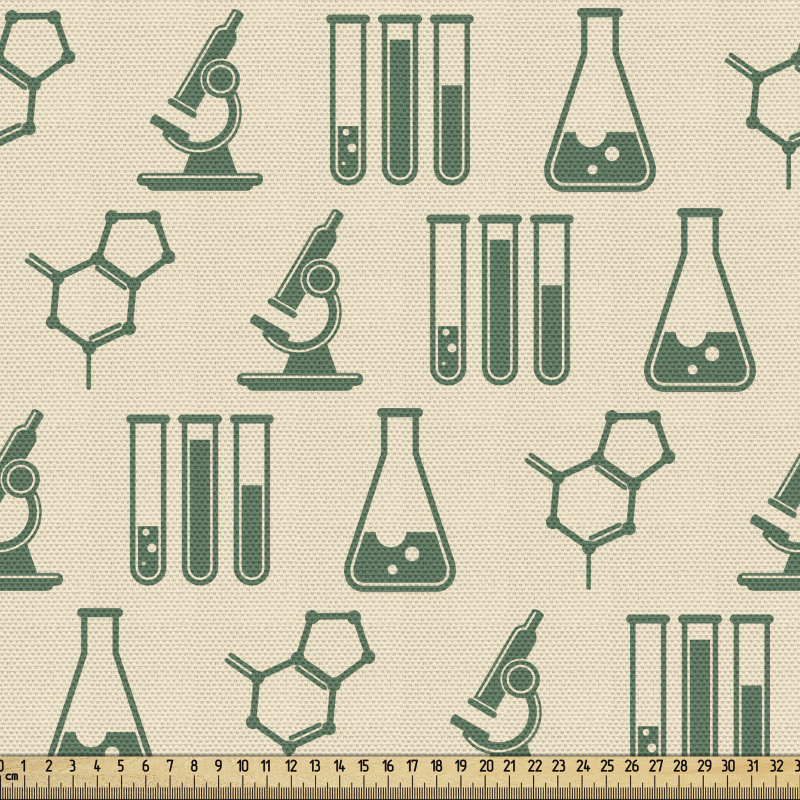 Bilim Parça Kumaş Laboratuvar Ortamındaki Deneyler Desenli