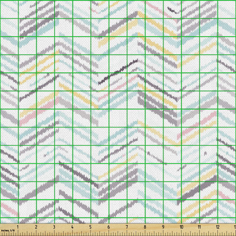 Şevron Parça Kumaş Üç Boyutlu Gibi Gözüken Özel Süsleme Desen