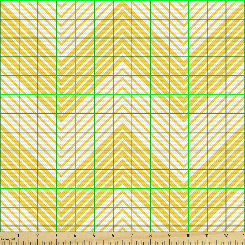 Şevron Parça Kumaş Keskin Çizgilerden Zikzak Tekrarlı Model