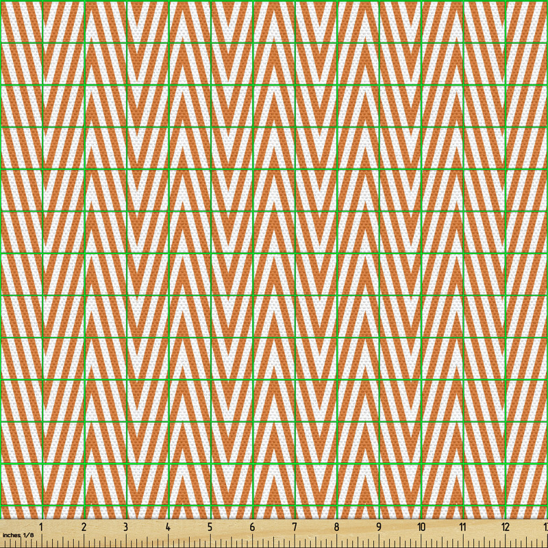 Şevron Parça Kumaş İnce Çizgilerden Tekrarlı Zikzak Şekiller