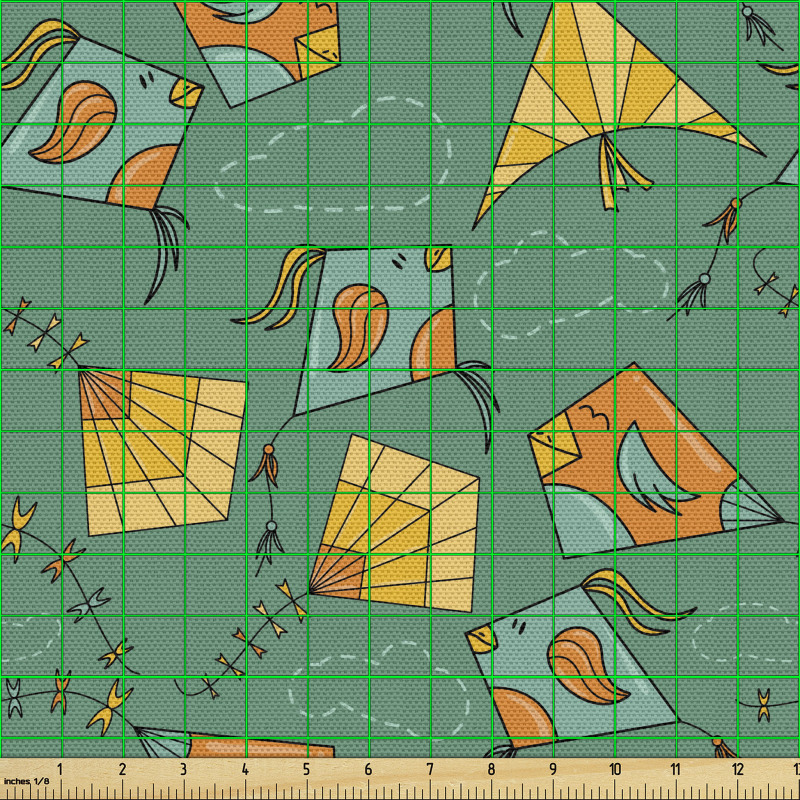 Uçurtma Parça Kumaş Kanatlı Kuş Şeklinde Tekrarlı Objeler Desen