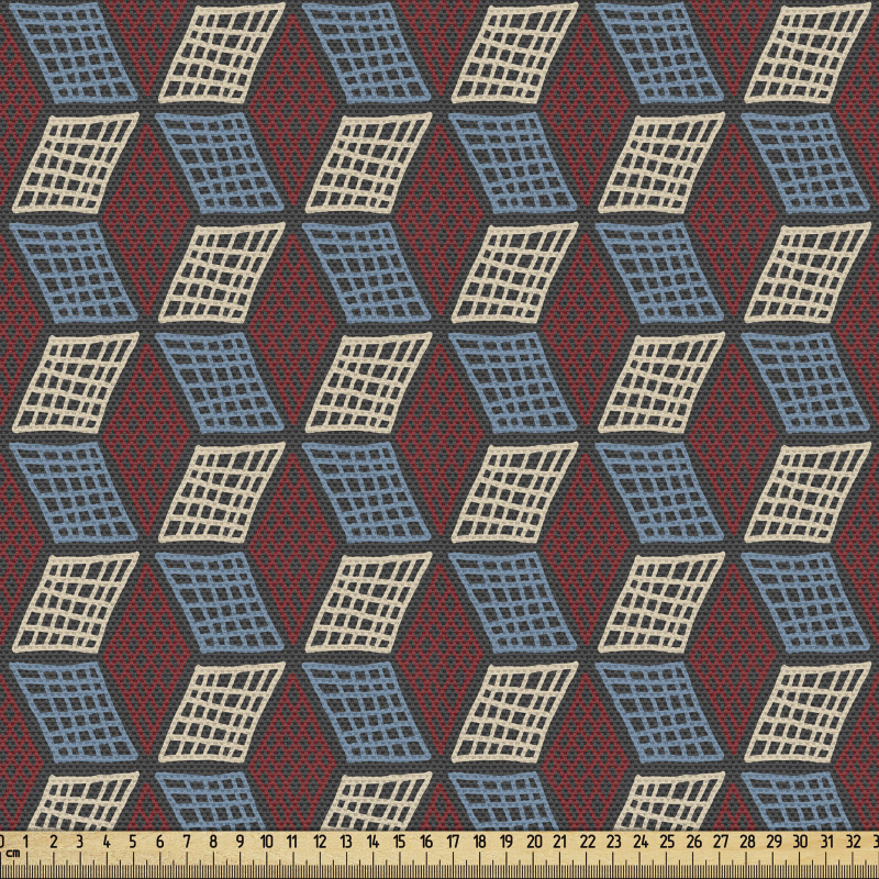 Geometrik Parça Kumaş Üç Boyutlu Küpe Benzer Şekiller Desen