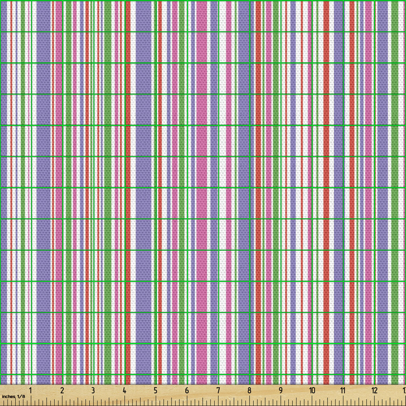 Çizgili Parça Kumaş Yumuşak Tonlarda Dikey Eksenlerden Model