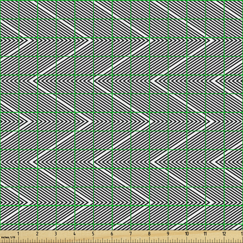 Zikzak Parça Kumaş Dikey Şekilde Köşeli Özel Çizgiler Desen