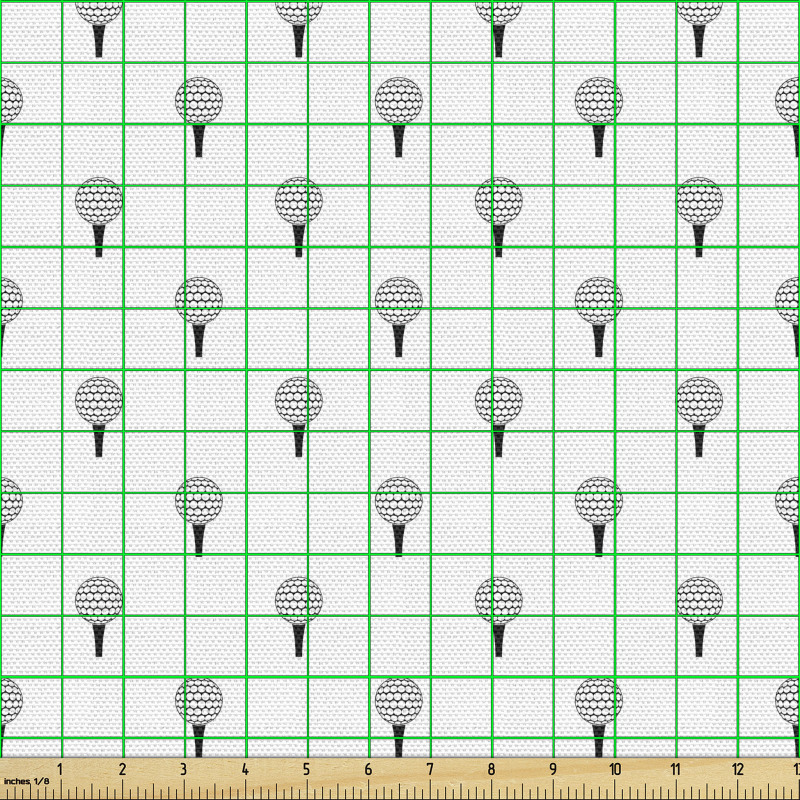 Karalama Parça Kumaş Geometrik ve Detaylı Golf Topları Çizimi