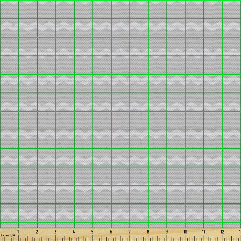Nostaljik Parça Kumaş Gölgeleri ile Simetrik Zikzak Çizgiler
