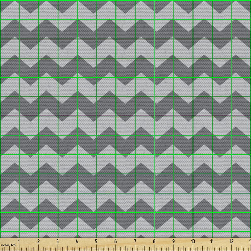 Geometrik Parça Kumaş Sevimli ve Modern Basit Zikzak Çizgiler