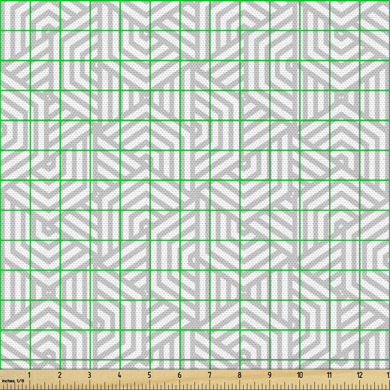 Geometrik Parça Kumaş Üçgenler ile Yarım Altıgenler Deseni