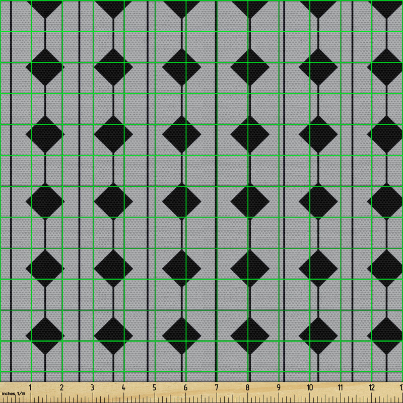 Vintage Parça Kumaş Düz Çizgiler ile Eşkenar Dörtgenler Çizimi