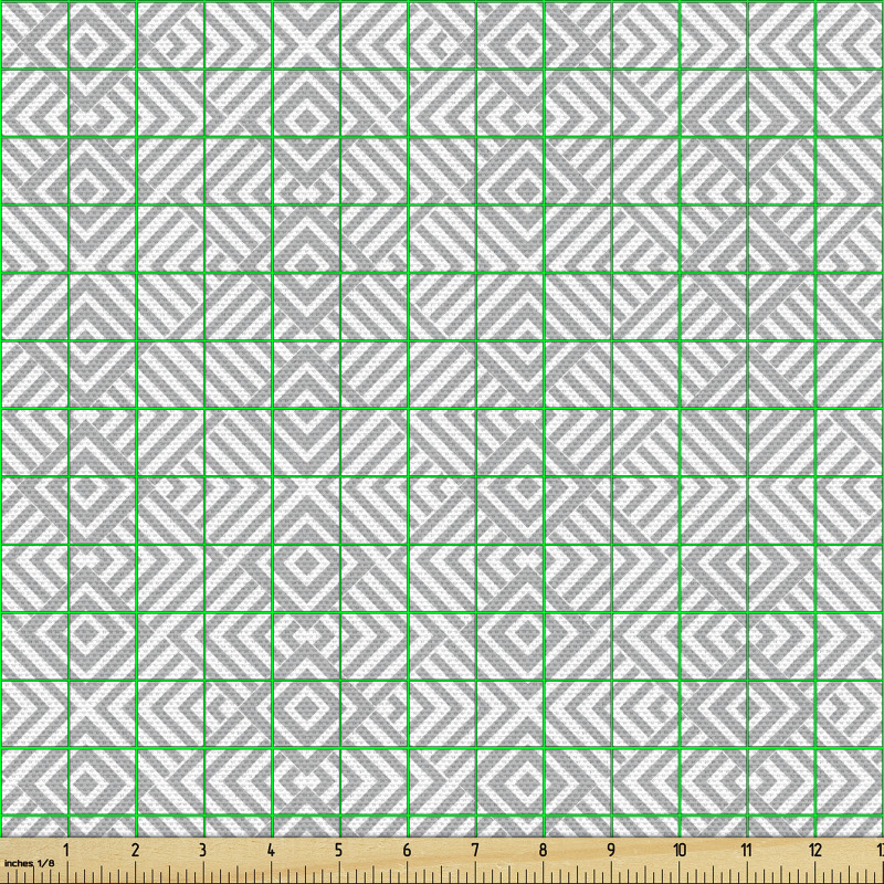 İllüzyon Parça Kumaş Zizak Çizgiler ile Şık Geometrik Desenler