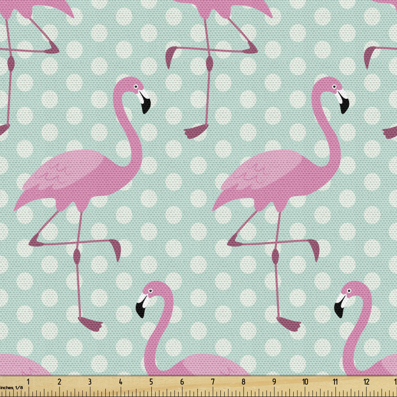 Flamingo Parça Kumaş İnce Bacaklı Kıvrımlı Boyunlu Kuş Modeli