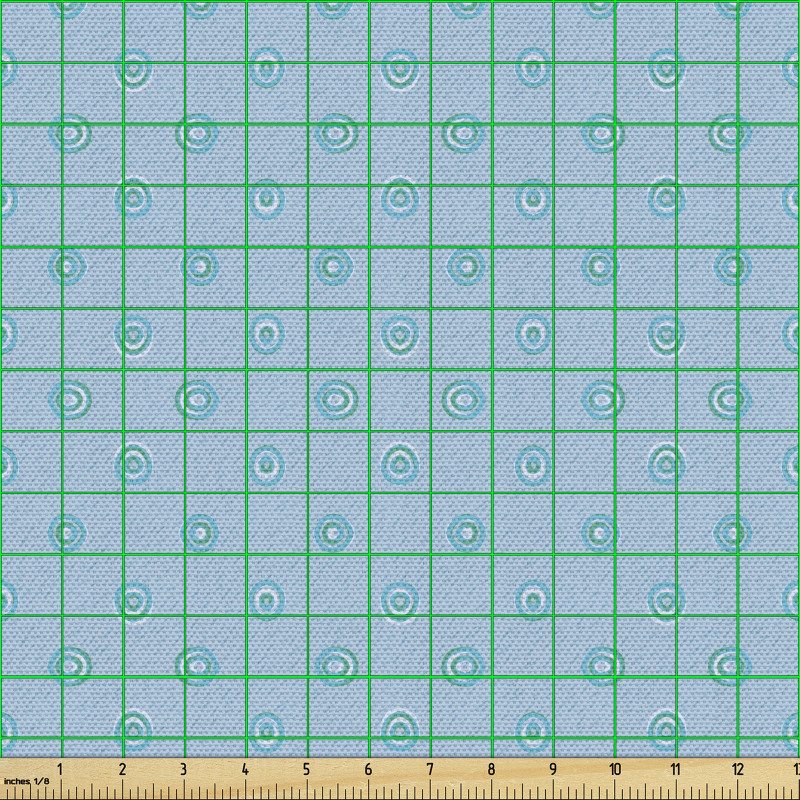 Soyut Parça Kumaş Minimal Tarzda Dairesel Şekiller Tekrarlı