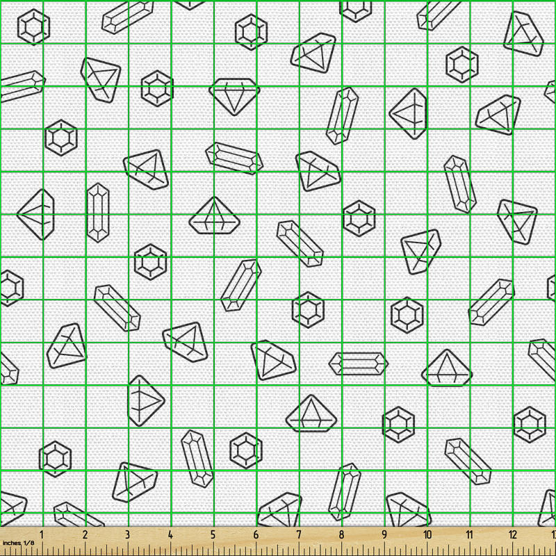 Kristal Parça Kumaş Sık Tekrarlanmış Değerli Taş Çizimleri