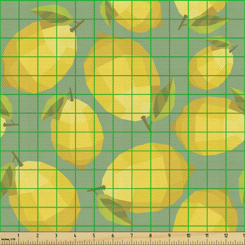 Meyveler Parça Kumaş Sık Tekrarlanmış Kristalimsi Limonlar