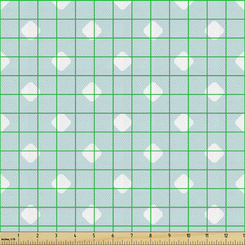 Puantiye Parça Kumaş Tekrarlanmış Eşkenar Dörtgenlerden Desen