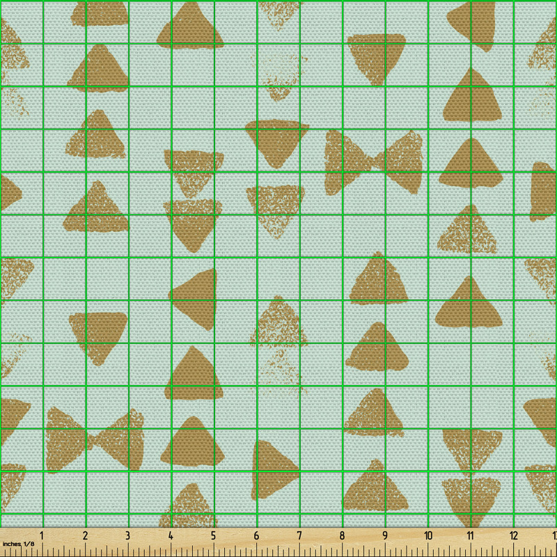 Geometrik Parça Kumaş Ters ve Düz Yerleştirilmiş Üçgen Desenler