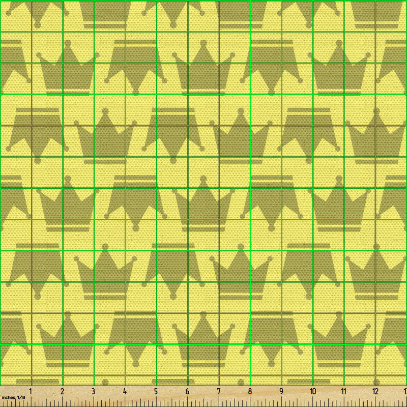 Masal Parça Kumaş Basit Çizimli Tekrarlayan Kral Tacı Görseli