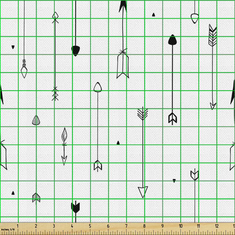 Kültürel Parça Kumaş Düz Zeminde Basit Ok Çizimli İllüstrasyon