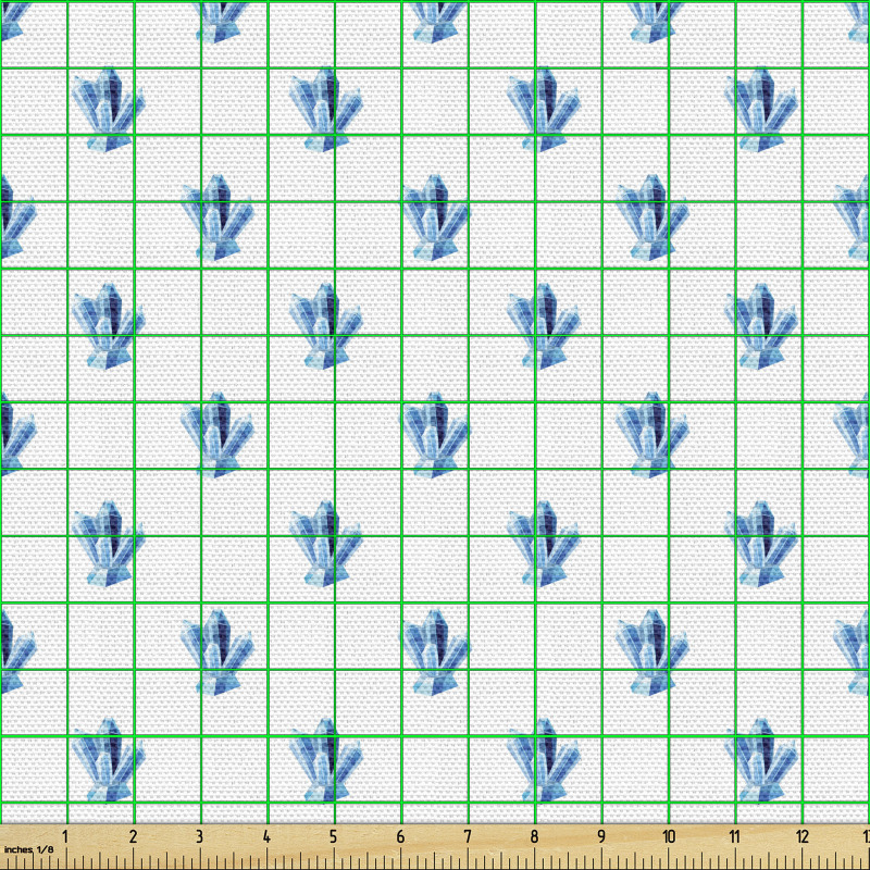 Taş Parça Kumaş Düz Zeminde Tekrarlayan Kristal Figürlü Görsel