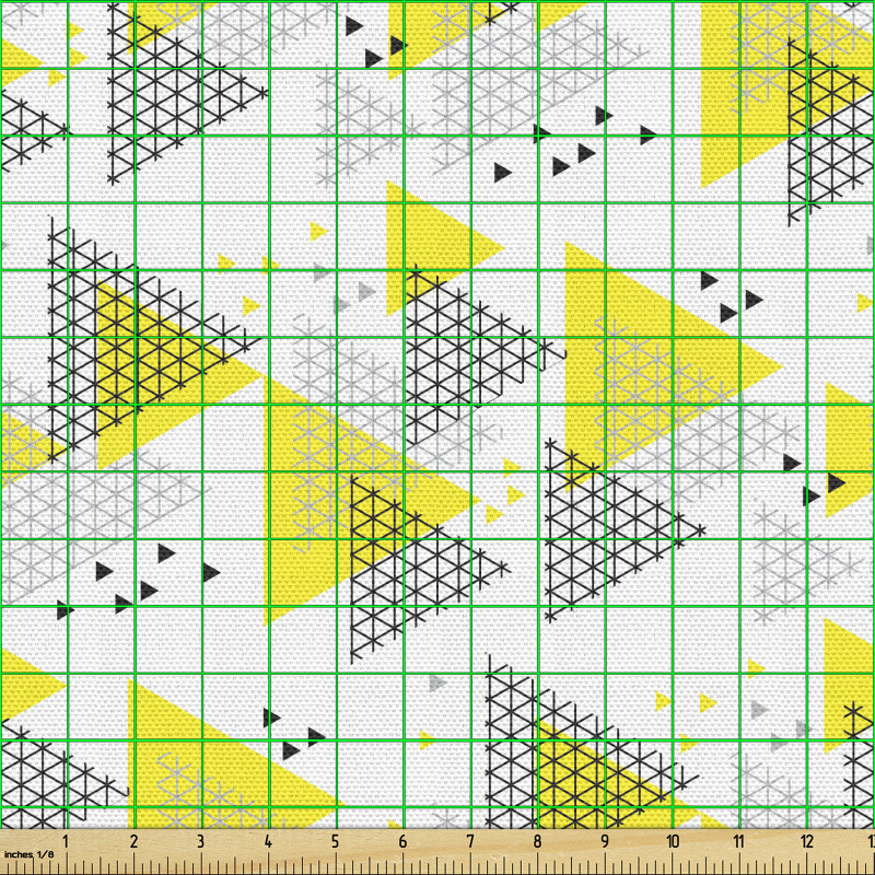 Geometrik Parça Kumaş Soyut Temalı Üst Üste Üçgenlerden Model