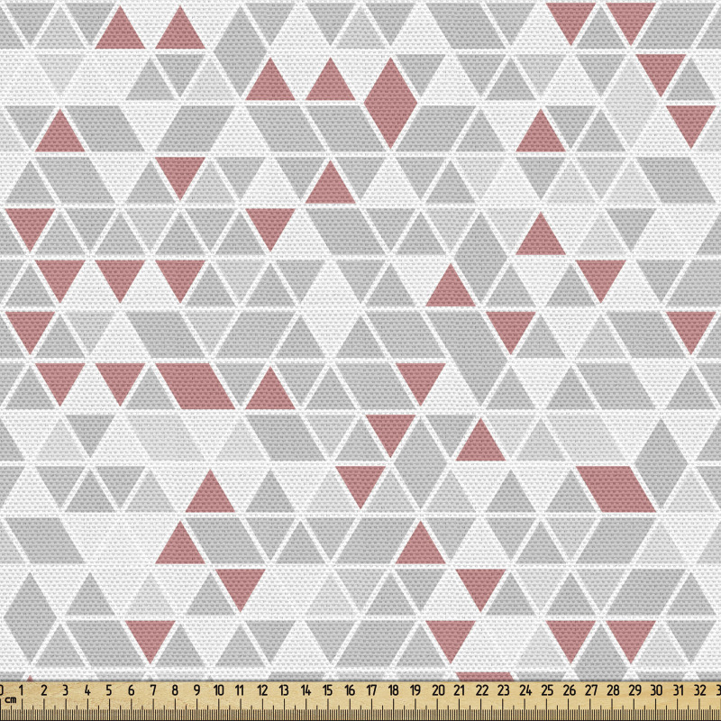 Geometrik Parça Kumaş Tekrarlı Uyum İçerisinde Üçgenler Desen