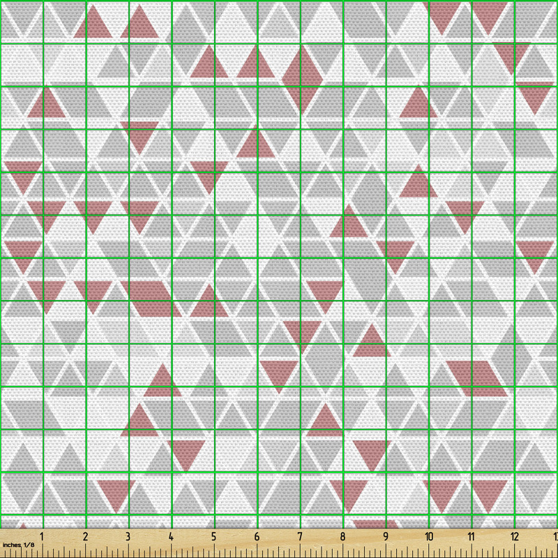 Geometrik Parça Kumaş Tekrarlı Uyum İçerisinde Üçgenler Desen