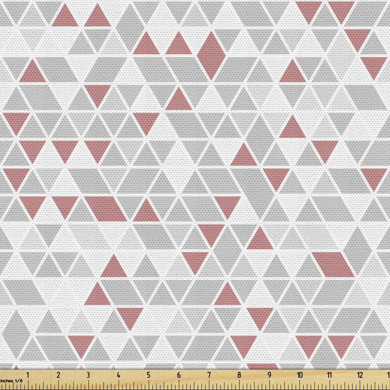 Geometrik Parça Kumaş Tekrarlı Uyum İçerisinde Üçgenler Desen