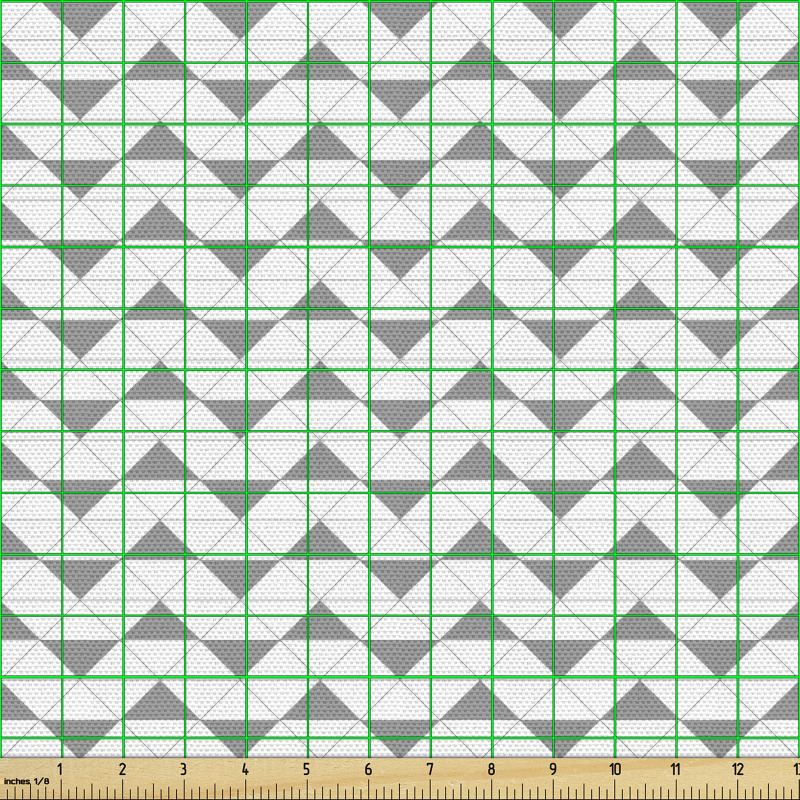 Geometrik Parça Kumaş Farklı Renklerde Uyumlu Üçgenler Deseni