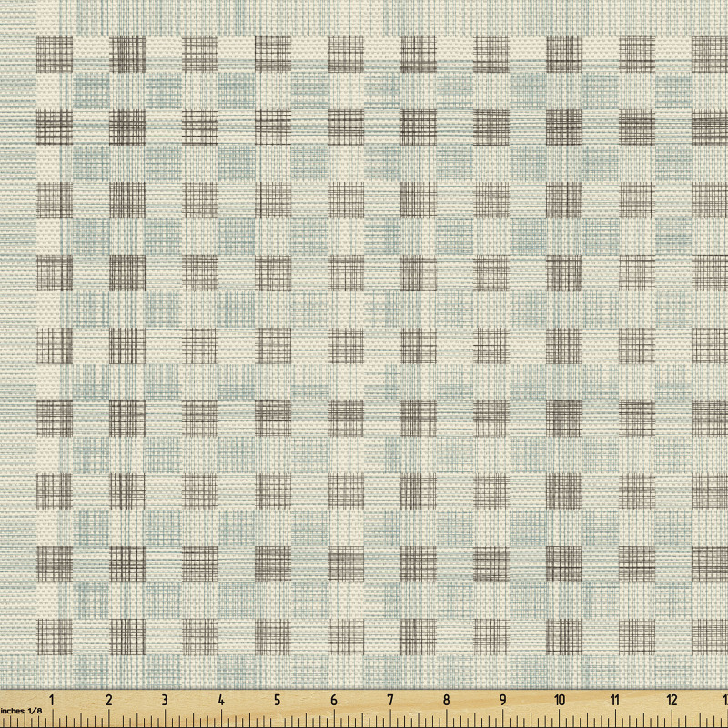 Geometrik Parça Kumaş Eskitme Tarzı Çizgili Kareli Şekiller