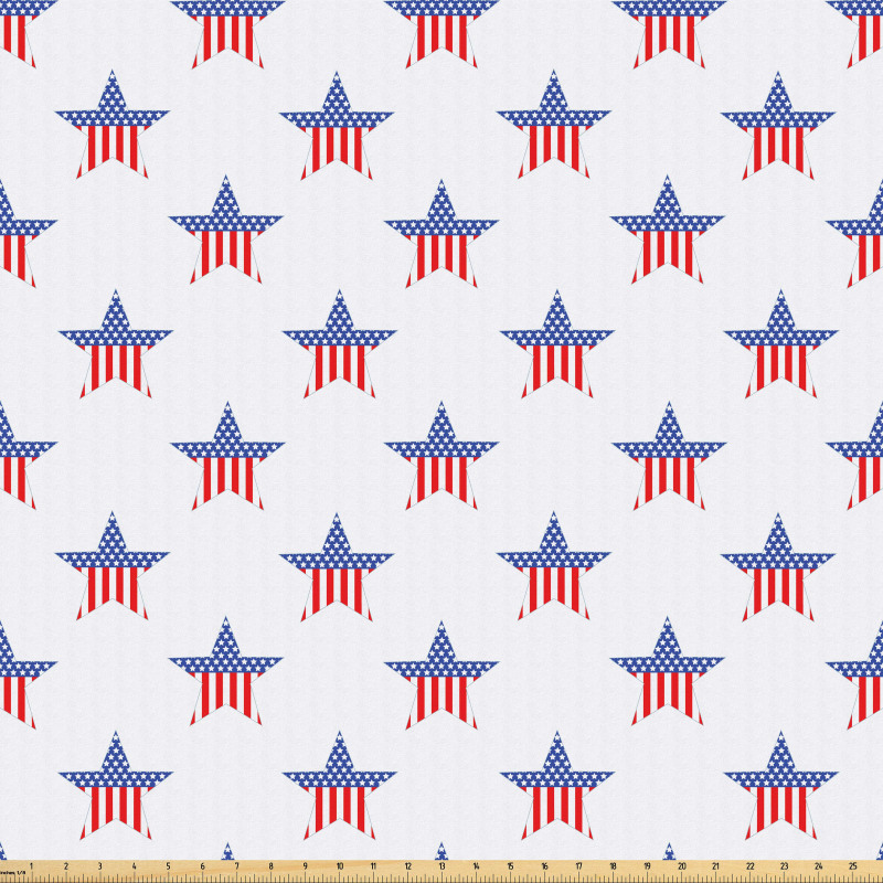 Kutlama Mikrofiber Parça Kumaş İçine Amerika Bayrağı Çizilmiş Yıldızlar
