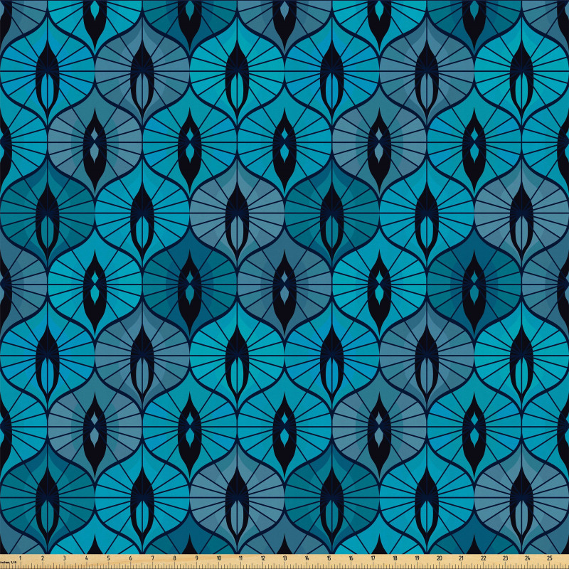 Otantik Mikrofiber Parça Kumaş Mozaik Görünümlü Bohem Tasarım Motifler