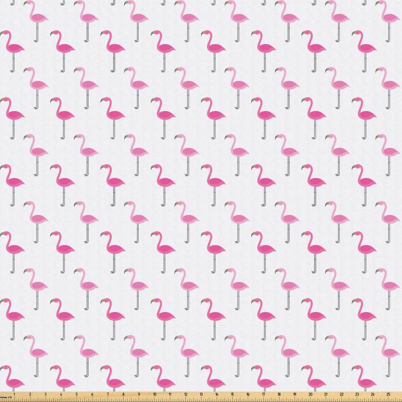 Egzotik Mikrofiber Parça Kumaş Minimal Tasarım Sevimli Sanatsal Flamingo