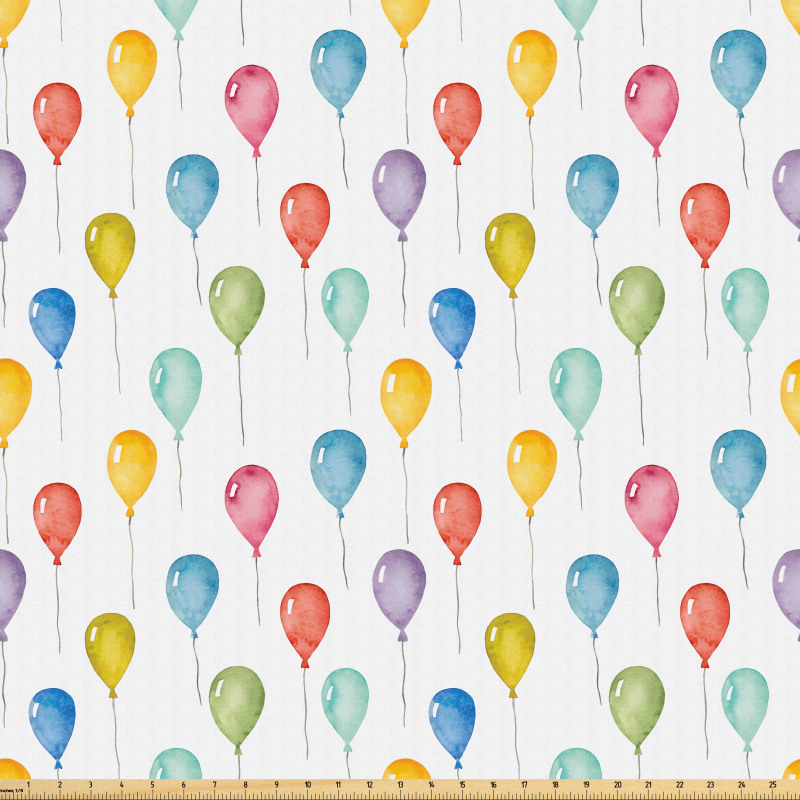 Çok Renkli   Mikrofiber Parça Kumaş Sulu Boyayla Yapılmış Tekrarlayan Balonlar