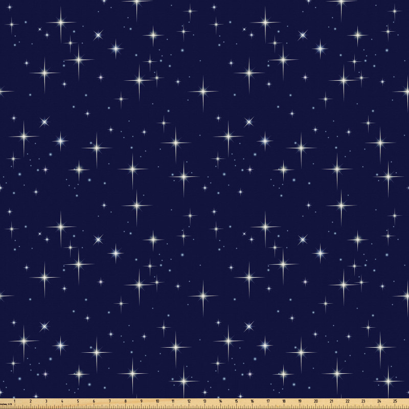 Galaksi Mikrofiber Parça Kumaş Gece Gökyüzünde Parlayan Yıldızlar Model