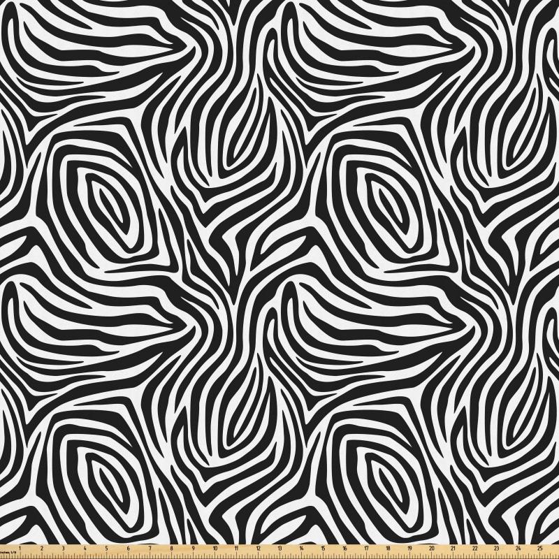 Soyut Mikrofiber Parça Kumaş Monokrom Kesintisiz Zebra Deseni Çalışması