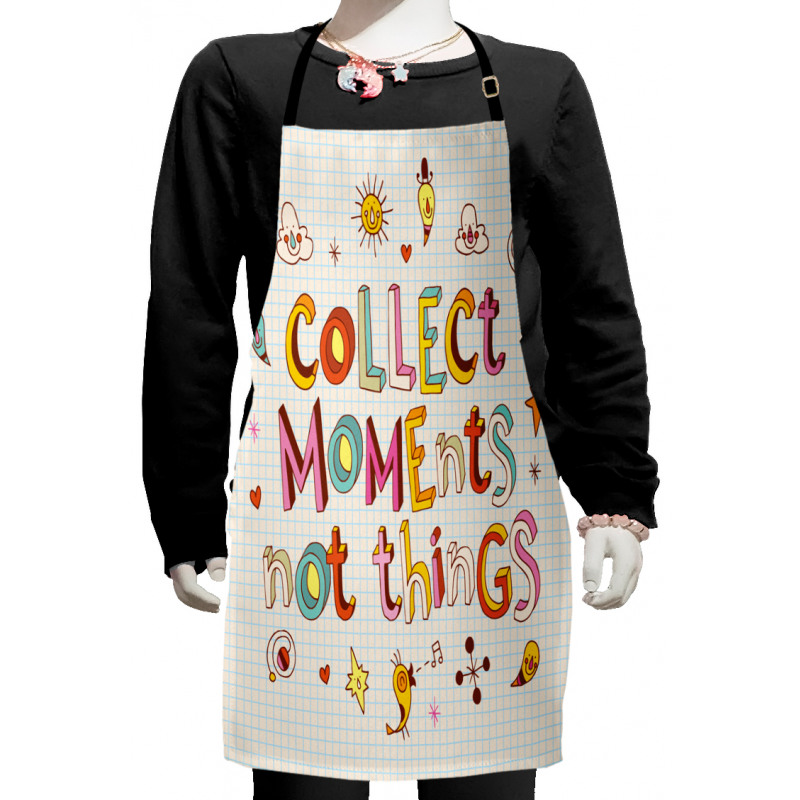 Colorful Doodle Lettering Kids Apron