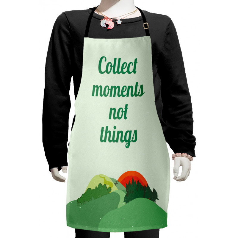 Wording with Mountainous View Kids Apron